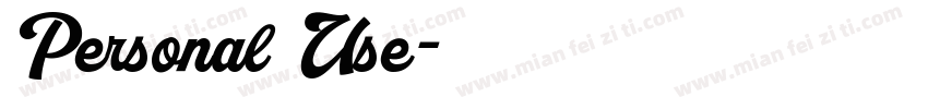Personal Use字体转换